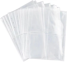 Clear Double-Sided Inner Pages for Jewelry Storage  6 Ring Binder 20 Sheets 160 