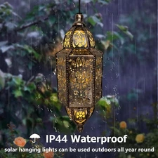 Hanging Solar Lantern LED Waterproof Lights for Garden Patio Landscape Lamp Deco