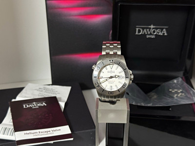DAVOSA Argonautic BG Herren Automatik weißes Zifferblatt Edelstahl 3ATM Full Set