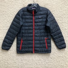 Patagonia Jacket Extra Large Youth Blue Down Puffer Full Zip Quilted Outdoor Boy