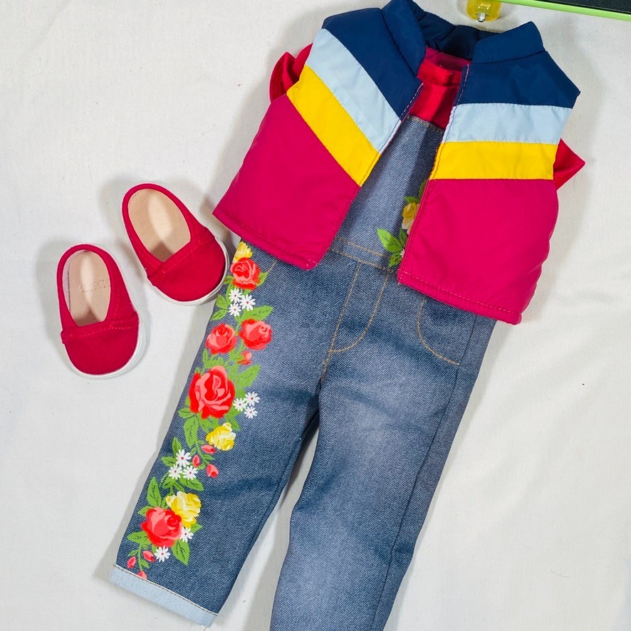 18" American Girl Doll Nicki's Skateboarding Outfit Vest, Shoes, Top, Skateboard