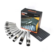 OWDEN 12Piece Leather Hole Punch Set with a Free Cutting matLeather ToolLeath...