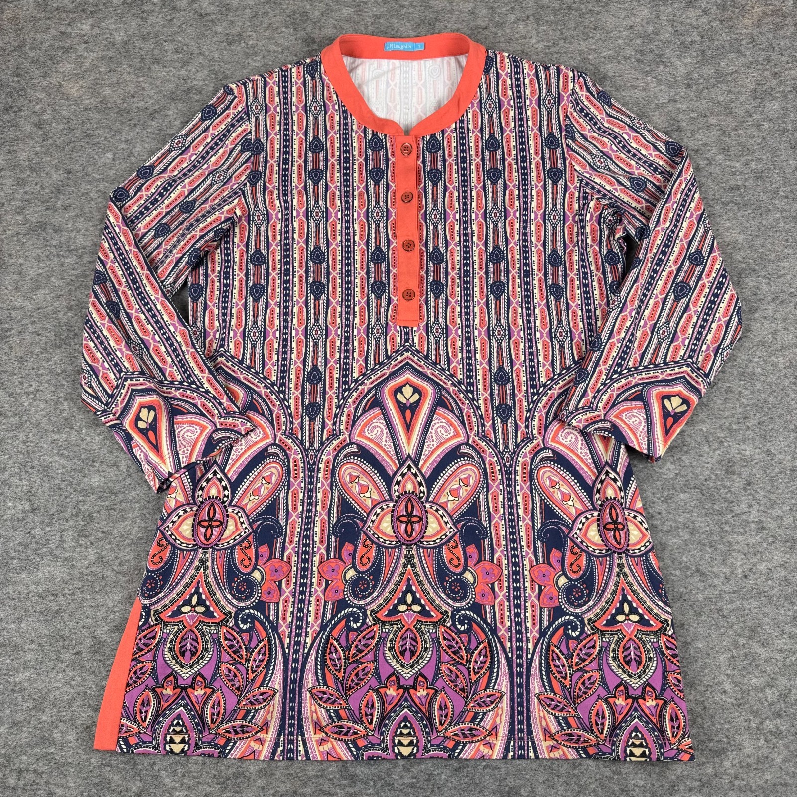 J McLaughlin Biscayne Button Front Tunic Catalina… - image 1