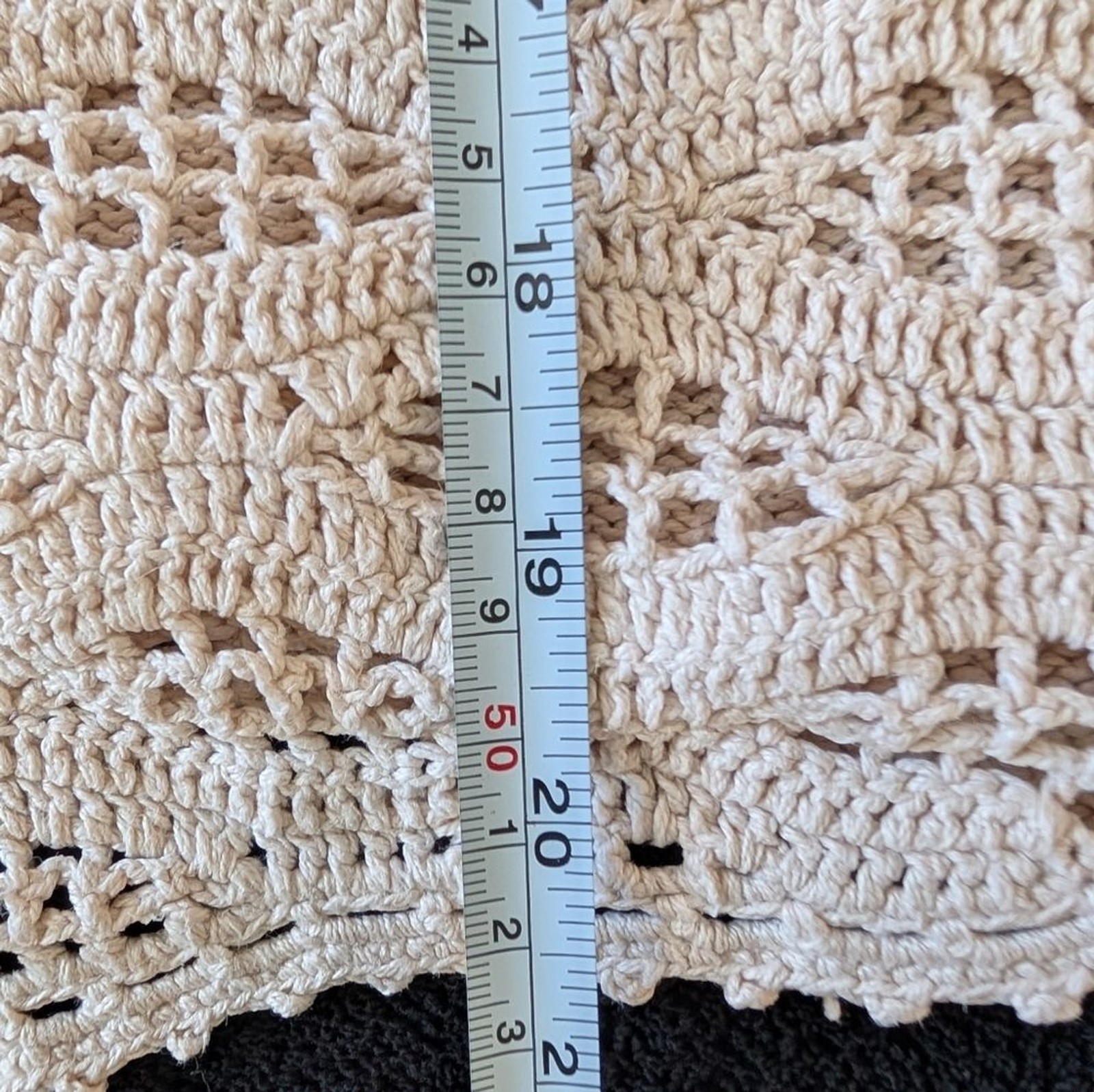 Vintage Cream Crochet Button-Up Vest Fairy Grandma Cottage Boho Indie Sz L image 9