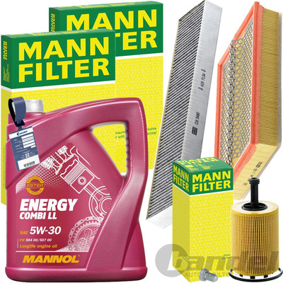 MANN INSPEKTIONSPAKET+MANNOL 5W-30 ÖL passend für 1.9 TDI VW SHARAN 130-150 PS