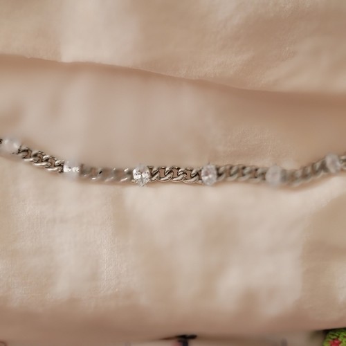 Kendra Scott Bracelet NEW WITHout TAG Silvertone Adjustable w Tiny CZ Stones - Picture 4 of 4