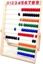 Wooden Counting Number Frame 10 Rows Abacus For Kids Learning Math 11-1/2-Inch