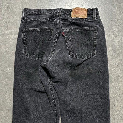 Vintage 90s Levis 501 Denim Jeans 31x31 Made In USA Black Button Fly 501xx Gray - Bild 2 von 11