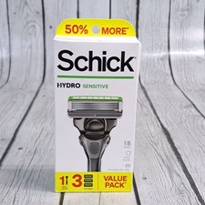 Schick Hydro 5 Mens Sensitive Razor Value Pack 3 Cartridges NEW