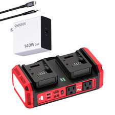 140W PD3.1 Fast Charger  350W Pure Sine Wave Inverter for Milwaukee 18V Battery