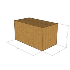 100 15x8x8 Kraft Brown Corrugated Shipping Boxes 32 ECT Single-Wall New