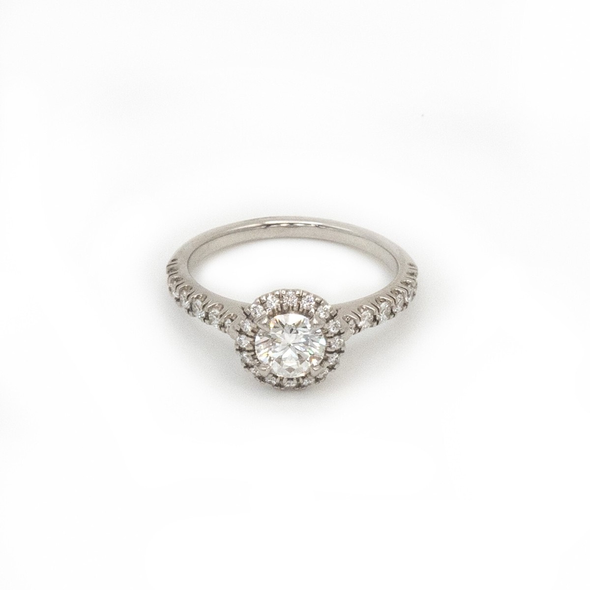 Preowned Cartier Platinum Destinée Solitaire GIA Diamond Ring-Sz 