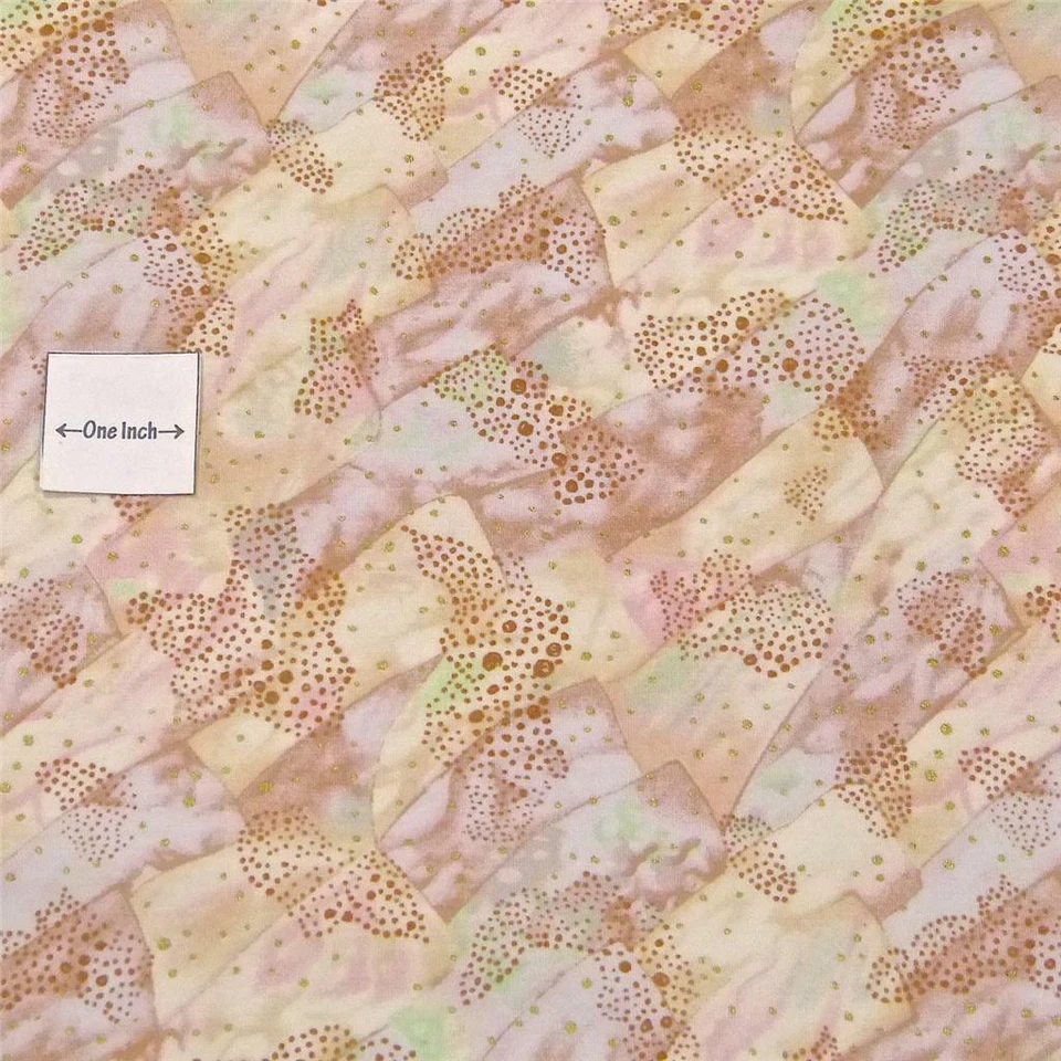 Liquidificador abstrato amarelo pálido, pastel pêssego e marfim, algodão A Kona Bay, BTY - Imagem 2 de 3