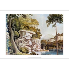 View on the Illawarra River Art Print – Joseph Lycett c1824 – 3 sizes Poster