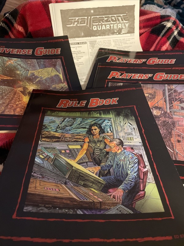 Shatterzone Roleplaying Game Book Lot In Box With Extras 1993 West End Games