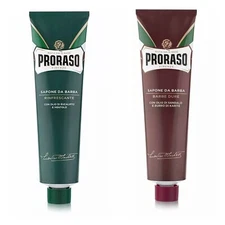 Proraso Shaving Cream Eucalyptus Menthol 150ml Tube Red & Green Sandlewood 2PACK