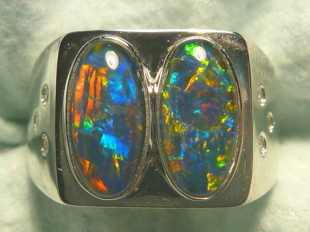 Mens opal store rings ebay