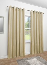 Mayfair Luxury Faux Silk Eyelet Fully Lined Curtains - Ring Top Eyelet Curtains