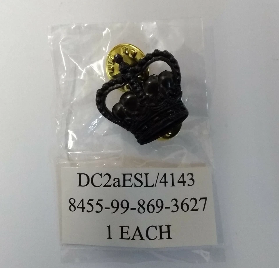 Genuine British Royal Marines RM Bronze Colour Officers 20mm Crown Badge RM1X - Image 2 of 4