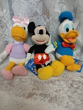 Disney Plush Mickey Donald Duck and Daisy Duck Lot Of 3 Toy Network