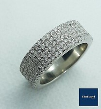 Anello Donna Argento Fascia Larga con Pave' di zirconi bianchi  brillanti