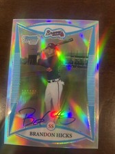 2008 Bowman Chrome Prospects  Refractor /500 Brandon Hicks Rookie Auto RC
