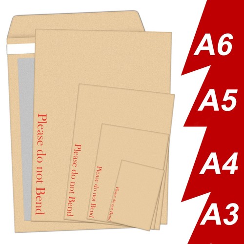 A4 A5 A3 A6 Do Not Bend Envelopes Please Rigid CardBoard Hard Backed
