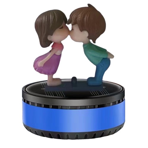 Car Air Freshener Solar Energy Rotating Kiss Couple Doll Car Fragrance Diffuser - Picture 16 of 17