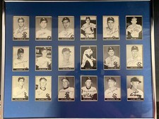 Framed Vintage White Sox Team Autographed Baseball Cards - Al Lopez Cuccinello