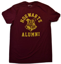 Image of Harry Potter Mens Hogwarts Alumni Maroon Shirt New L