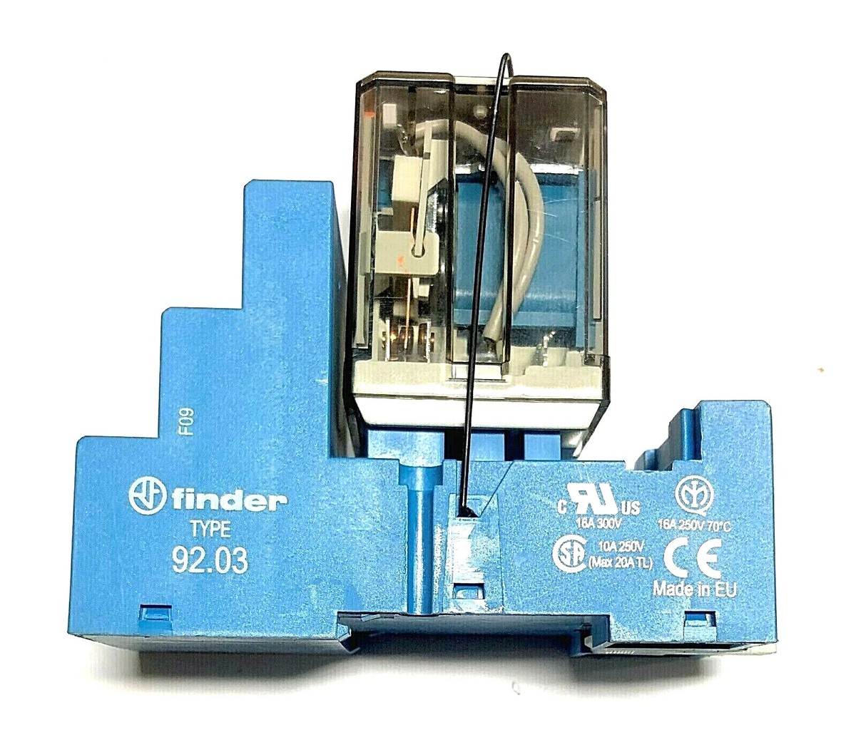 FINDER 17RZ 8 PIN ICE CUBE RELAY in finder type 92.03 RELAY SOCKET  