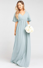 NWT Show Me Your MuMu Emily Empire Maxi Silver Sage XXXL