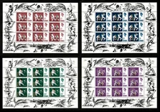 Grenada 1969 - Sports, Cricket - 4 Full Stamp Sheets - Scott #324-27 - MNH