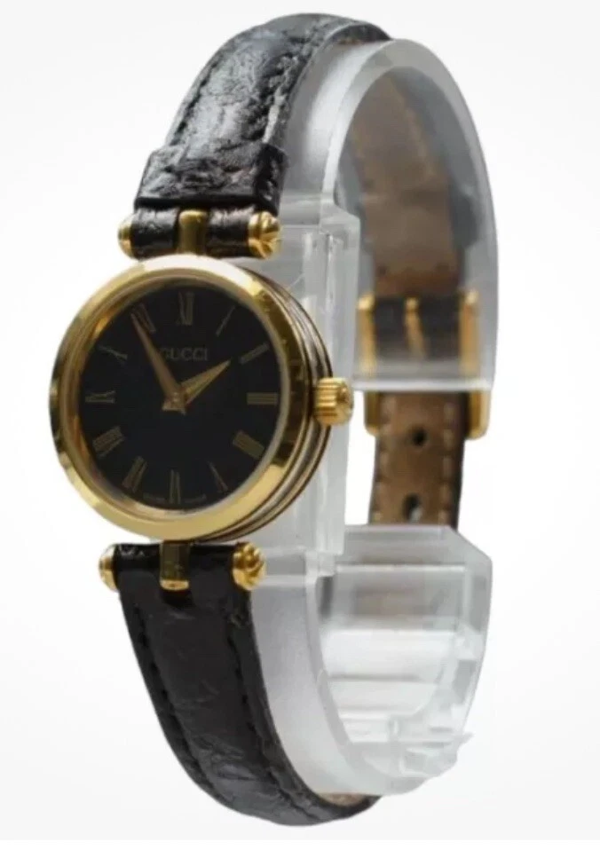 Montre GUCCI pile noire vintage années 80 cadran femme 6,25