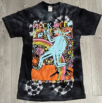 neck deep tie dye shirt