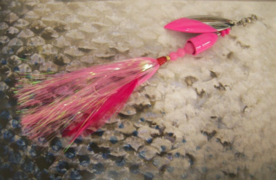 Pink Salmon Spinner Humpy Trout Steelhead 7'' 14Grams Great Casting 2/0 Hook NEW