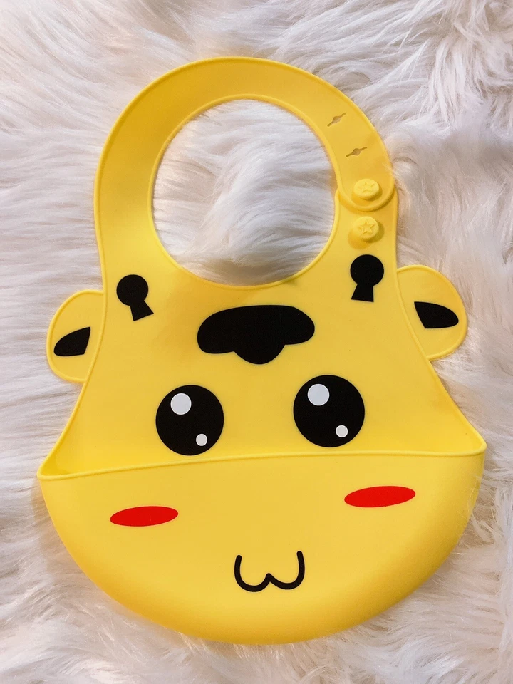 Value 3 Pack - Impermeable Silicona Suave Babero Alimentación Bebé Bolsillo Receptor de Alimentos Foto 2 de 4