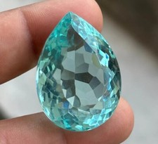 Natural Aquamarine Pear Cut Light Blue Color 88 Ct  Certified Loose Gemstone