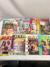 9 Vintage Mad Magazines Alfred E Neuman Lot Oj Simpson Comic Strips Madonna