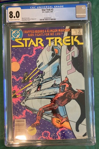 Star Trek #2 1984 CGC 8.0 1st Series by Mike Barr DC Comic Book Perez Cover!