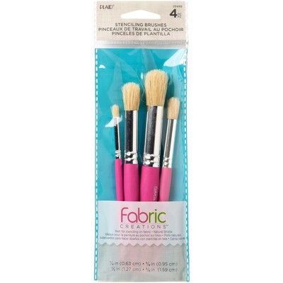 Fabric Paint Brush Set 4//pkg-flats 3//4/" /& #12 #6 Fabric Creations Tools