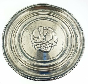 Georg Jensen Sterling Silver Salt Tray Butter Pat Coaster # 41 Denmark (2 Avail)