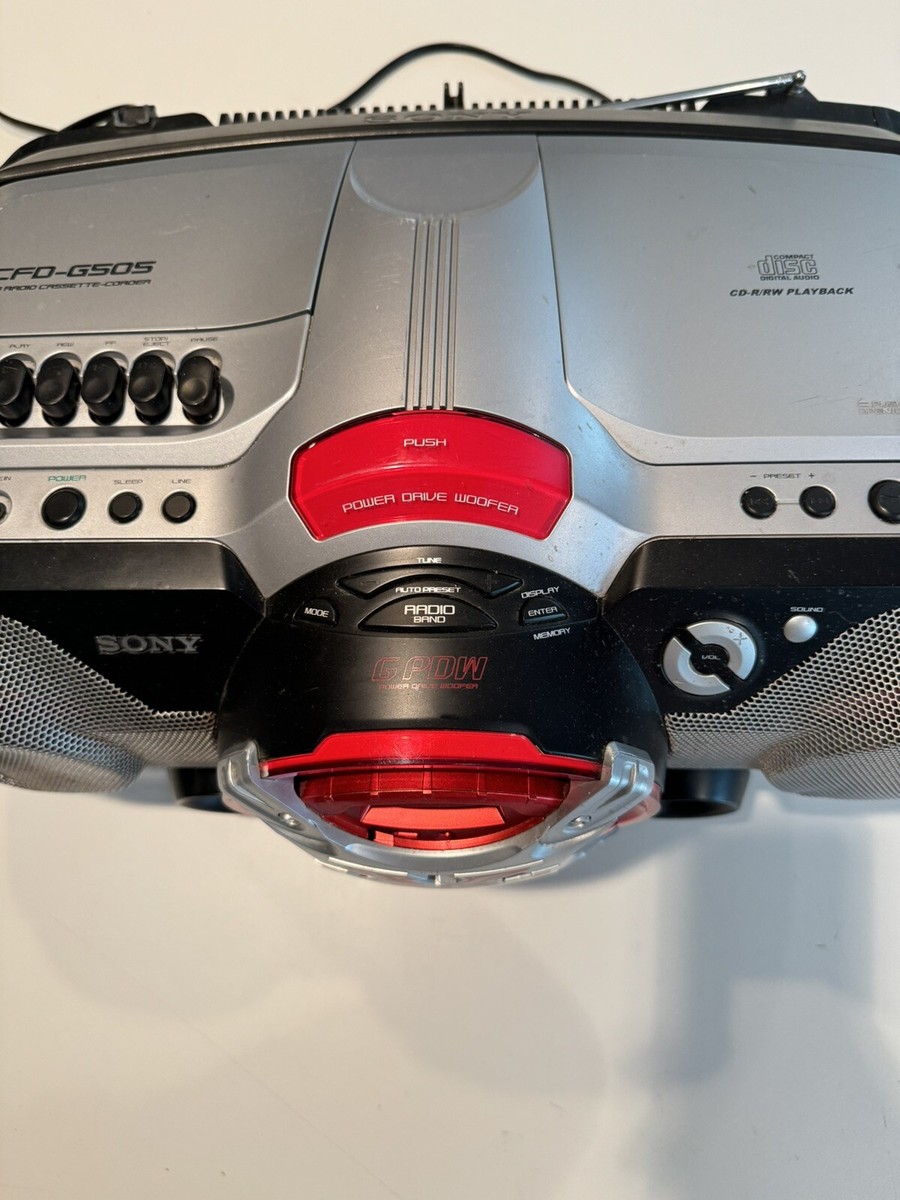 Sony Xplod CFD-G505 Mega Bass AM FM Radio CD Cassette Boom Box