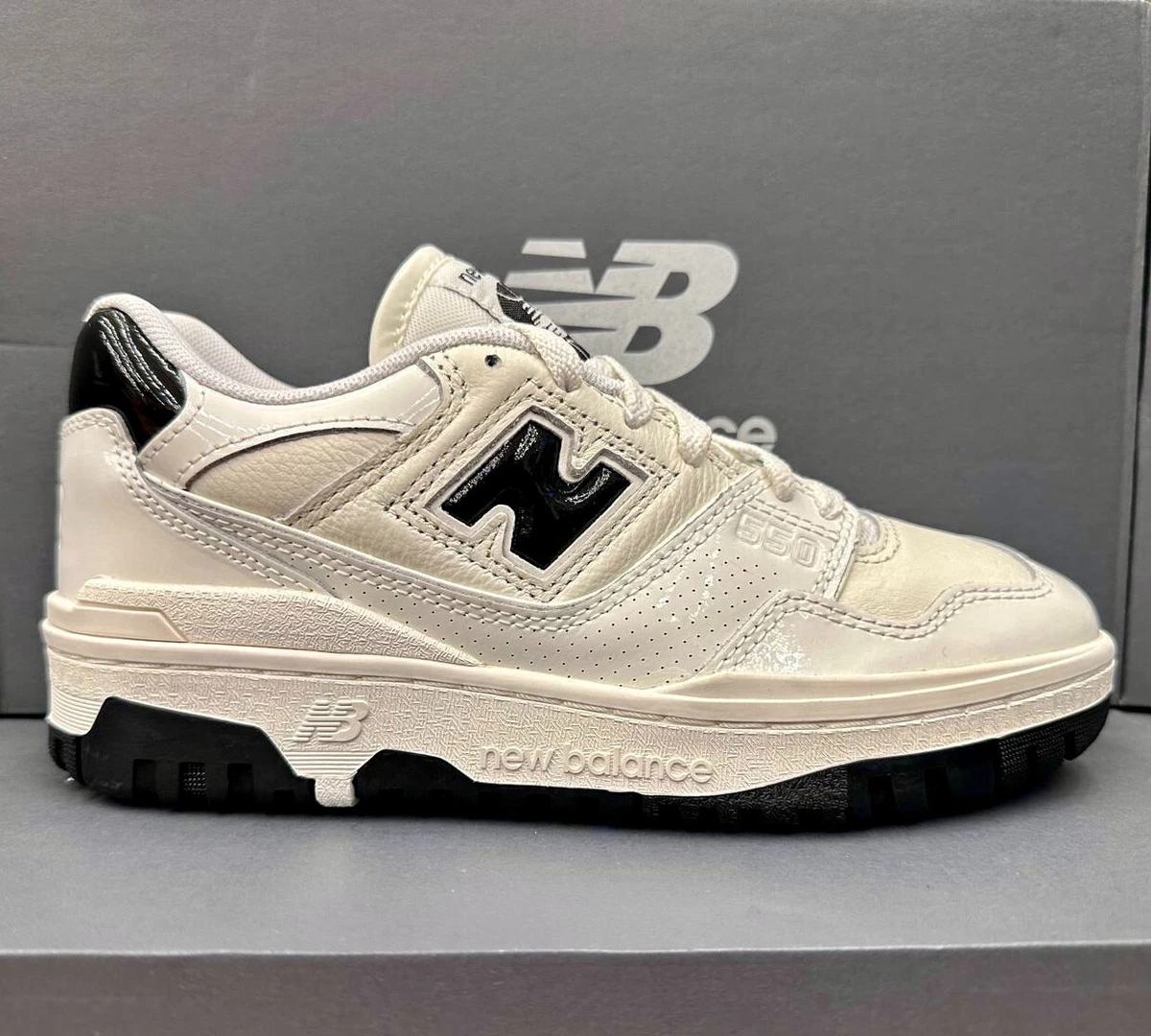 New Balance 550 Shoes Black White Leather Sneakers Men’s 4 / Women’s 5.5 Men main image 2
