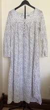 Eileen West Women s Medium 100 Cotton Lawn Ballet Nightgown White Lace Pintucks