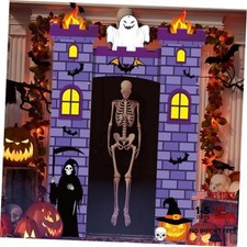 3 Pcs Halloween Door Banners Decorations Porch Banner Castle Creepy Pumpkin