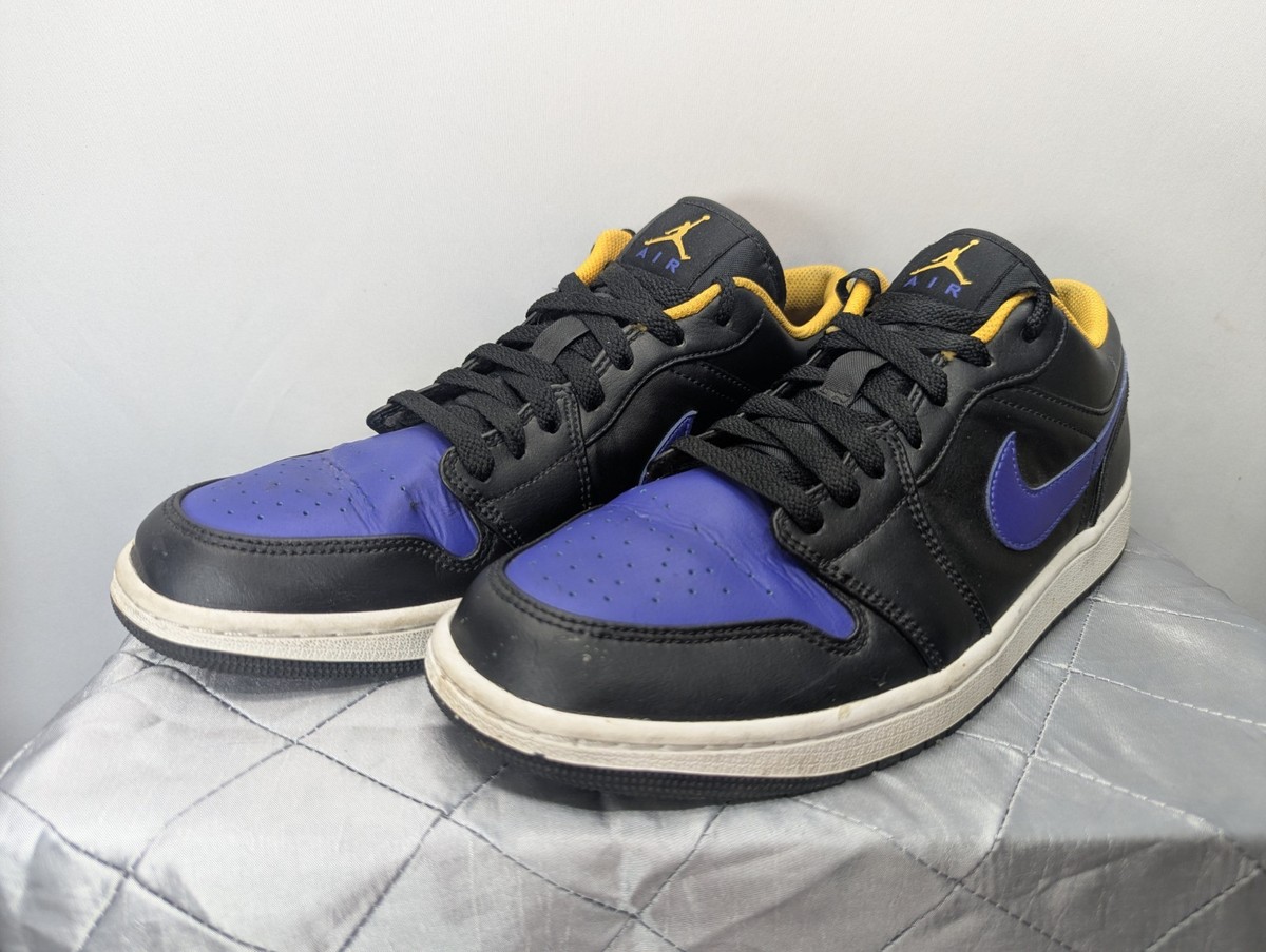 Nike Air Jordan 1 Low Black Purple Gold Men's Size 10 553558-075
