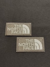 LOT de 2 patch écusson brodé thermocollant beige & blanc  north face NEUF
