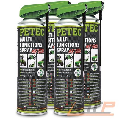 PETEC 4x 500ml MULTIFUNKTIONSSPRAY UNIVERSALSPRAY MULTIFUNKTIONSÖL PFLEGE 71250