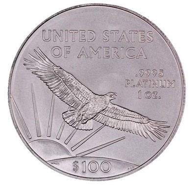 1 oz $100 American Platinum Eagle .9995 Fine Coin - Random Year BU